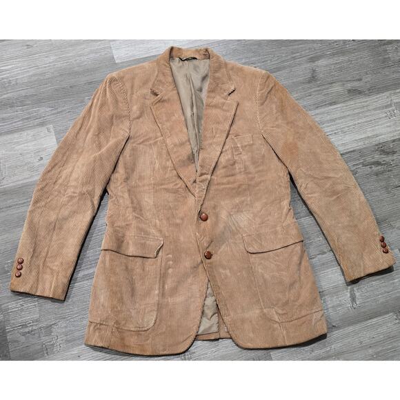 Vintage Westchester Classic Tan Corduroy Button Up Blazer Jacket - Picture 8 of 8
